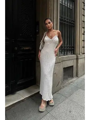 Artesmis Askılı Ajurlu Elbise 2773