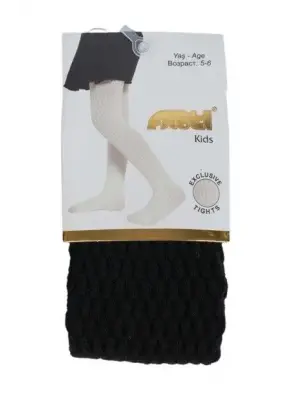 Omarı Homoerotik Desenli Siyah Kız Çocuk Külotlu Çorap