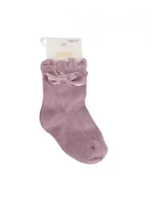 Omarı Pembe Desenli Bebek Soket Çorap Seti