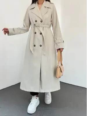 Astarlı Kemerli Trenckot -Taş