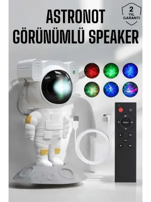 Astronot Görünümlü Projeksiyon Speaker Taşınabilir