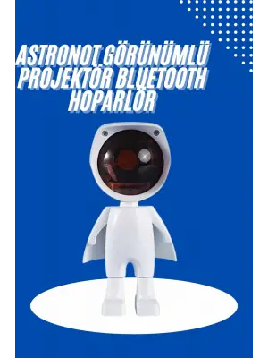 Astronot Işık Projektörü Gökkuşağı Projeksiyon Gece Lambası Hediyelik