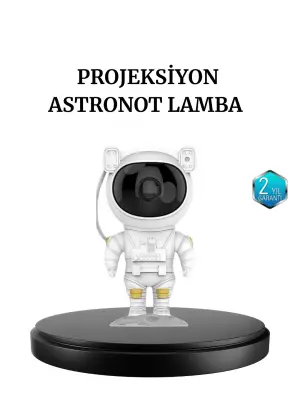 Astronot Projeksiyon Lambası Bluetooth Müzikli Ve Uzaktan Kumandalı