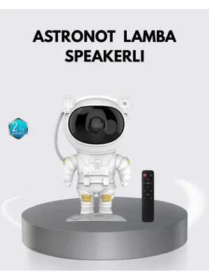 Astronot Şekilli Galaxy Projeksiyon Lambası Nebula Efektli Dekoratif Lamba