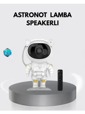 Astronot Şekilli Galaxy Projeksiyon Lambası Nebula Efektli Dekoratif Lamba