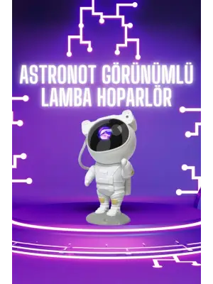 Astronot Şeklinde Bluetooth Hoparlör Gökyüzü Kumandalı Aydınlatma Lamba