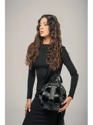 Atey Siyah Cilt Kol Ve Omuz Çantası