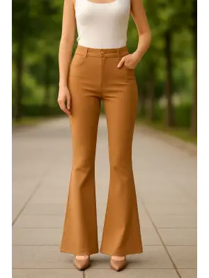 Atlas palazzo pantolon kamel