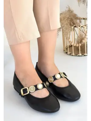 Zarif Siyah Cilt Babet