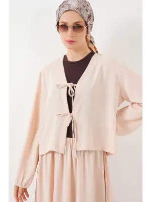 Ayrobin Kimono Etek İkili Takım 8047 - Krem