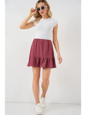 Ayrobin Mini Etek 8054 - Gül Kurusu