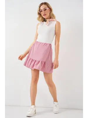 Ayrobin Mini Etek 8054 - Pudra