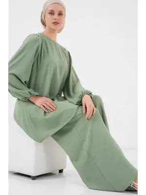 Ayrobin Tunik Pantolon Alt Üst Takım 6712 - Çağla