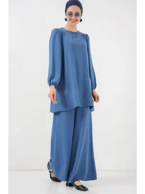 Ayrobin Tunik Pantolon Alt Üst Takım 6712 - İndigo