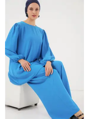 Ayrobin Tunik Pantolon Alt Üst Takım 6712 - Mavi