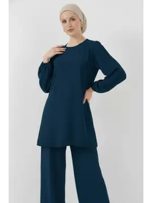 Ayrobin Tunik Pantolon Alt Üst Takım 6712 - Petrol
