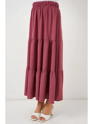 Ayrobin Uzun Etek 8048 - Gül Kurusu