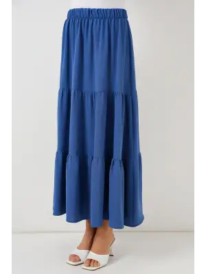 Ayrobin Uzun Etek 8048 - İndigo