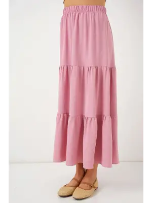 Ayrobin Uzun Etek 8048 - Pudra