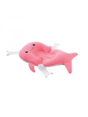 Omarı Köpüklü Balina Banyo Yatağı - Pembe Renkli