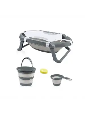 Omarı Pratik ve Katlanabilir Banyo Seti Antrasit Renkli