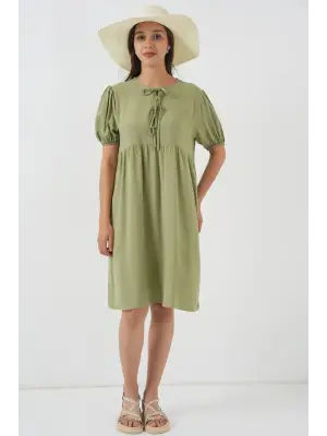 Bağcıklı Midi Elbise 2575 - C. Çağla