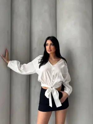 Bağlama Detaylı Gömlek