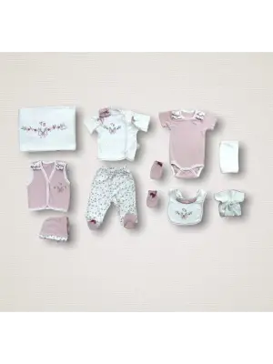 Çiçek Desenli Zıbın Takımı