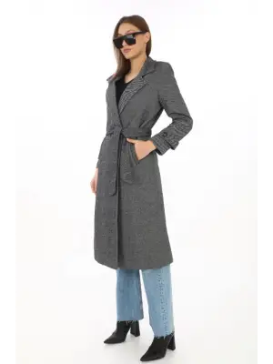 Balık Sırtı Kaşe Kaban –  Füme