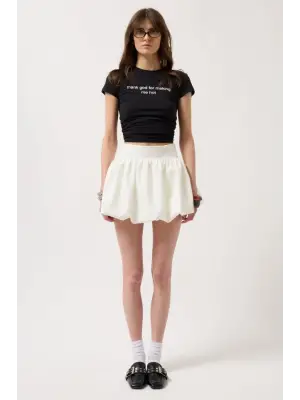 Balon Detay Mini Etek