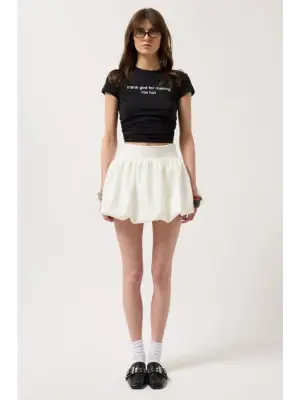 Balon Detay Mini Etek