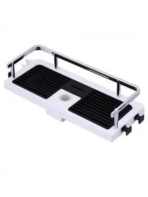 Banyo Direğine Asılabilir Köşelik Şampuanlık Sabunluk Çift Askılı Düzenleyici Raf Paslanmaz