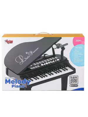 Omarı Mikrofonlu 37 Tuşlu MP3 Çalar Büyük Siyah Piyano