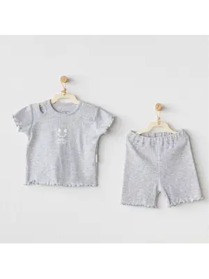 Basic 2li Takım Grey Melange