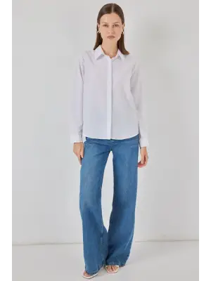 Basic Gömlek 20348 - Beyaz