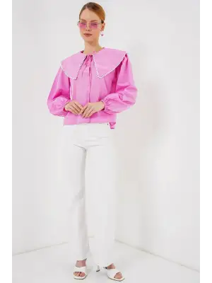 Bebe Yaka Gömlek 20314 - Pembe