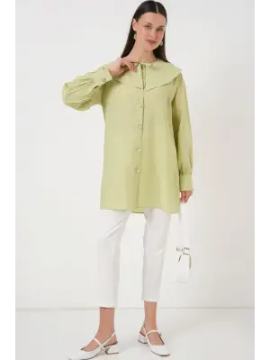 Bebe Yaka Uzun Tunik 5967 - E.Yeşil