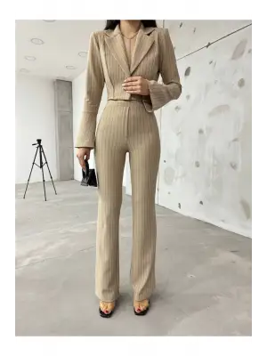 İddialı İspanyol Kollu Çizgili Takım