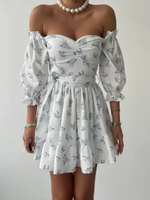 Omarı Belden Bağlamalı Mini Elbise