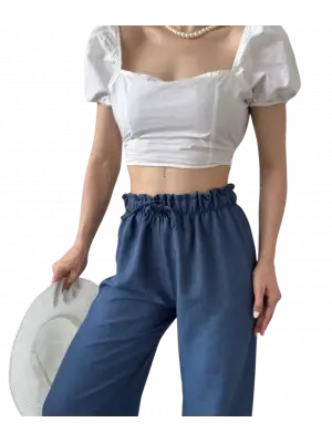 Beli Büzgülü Pantolon