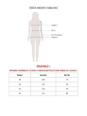 Beli Cırtlı Likralı Pantolon -Gri