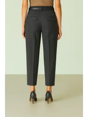 Omarı Şık Bel Kemerli Çift Cepli Pantolon - En Trend Renk Seçenekleriyle