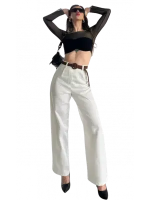 Modern Beli Kemerli Pantolon