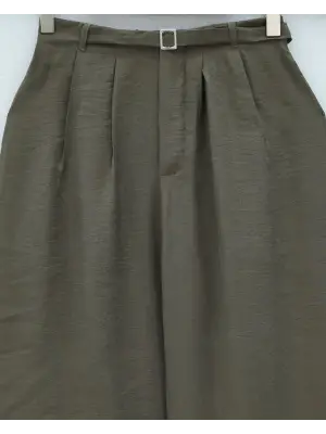 Beli Lastikli Kemer Detaylı Tensel Cupra Pantolon  -Kamuflaj