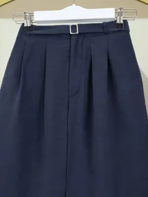 Modern Kemer Detaylı Tensel Cupra Pantolon