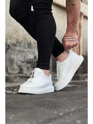 Omarı Modern ve Rahat Beyaz Erkek Casual Ayakkabı