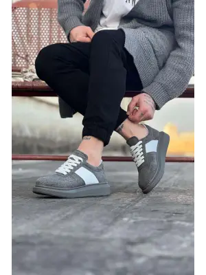 Omarı Gri Süet Erkek Casual Ayakkabı