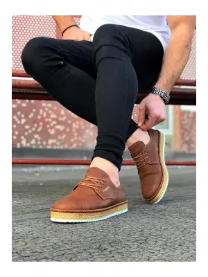 Omarı Taba Renkli Erkek Deri Ayakkabı