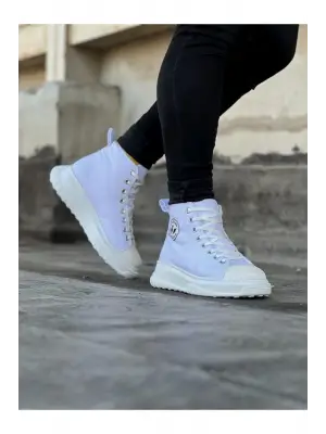 Modern Beyaz Erkek Bilek Ayakkabı