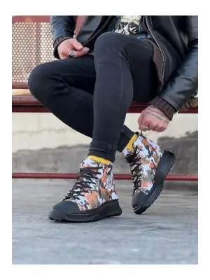 Koyu Askeri Yarım Bilek Casual Ayakkabı Erkek Ayakkabı